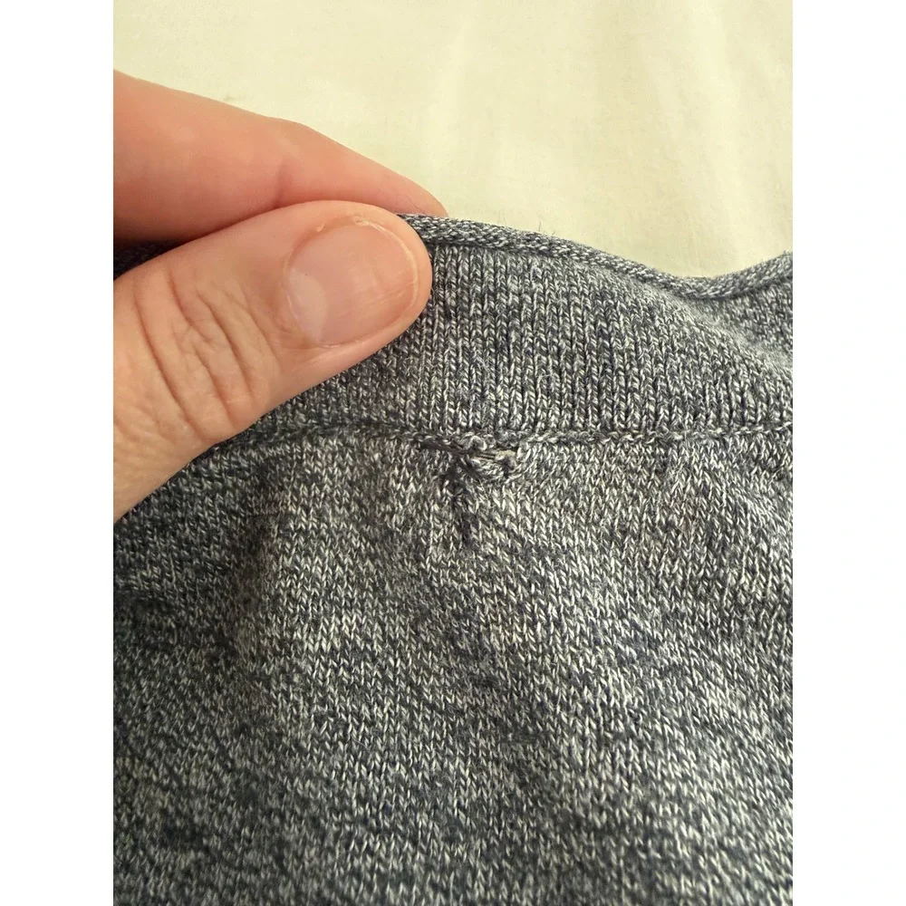 Banana Republic Men L Performance Silk Linen Crewneck Sweater Gray Luxury